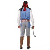 Halloween Medieval Caribbean Pirate Cosplay Pirate Captain Costume