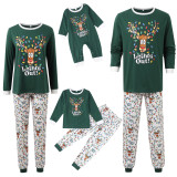 Women’s Christmas Letter Print Long Sleeve Plaid Family Pajama Set