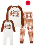 Women’s Christmas Letter Print Long Sleeve Plaid Family Pajama Set