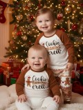 Women’s Christmas Letter Print Long Sleeve Plaid Family Pajama Set