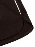 Women’s Spring Fall Casual Contrast Zip-Up JJacket Shorts Two-Piece Sports Set