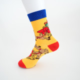 Unisex Fall Winter Plus Size Christmas Mid-Calf Cartoon Holiday Socks