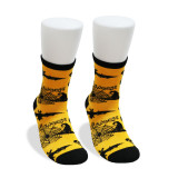 Unisex Fall Winter Plus Size Halloween Skull Claw Jacquard Mid-Calf Socks