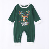Women’s Christmas Letter Print Long Sleeve Plaid Family Pajama Set