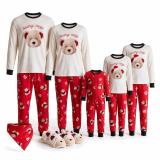 Women’s Christmas Letter Print Long Sleeve Plaid Family Pajama Set