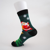 Unisex Fall Winter Plus Size Christmas Mid-Calf Cartoon Holiday Socks