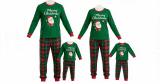Women’s Christmas Letter Print Long Sleeve Plaid Family Pajama Set