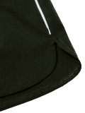 Women’s Spring Fall Casual Contrast Zip-Up JJacket Shorts Two-Piece Sports Set