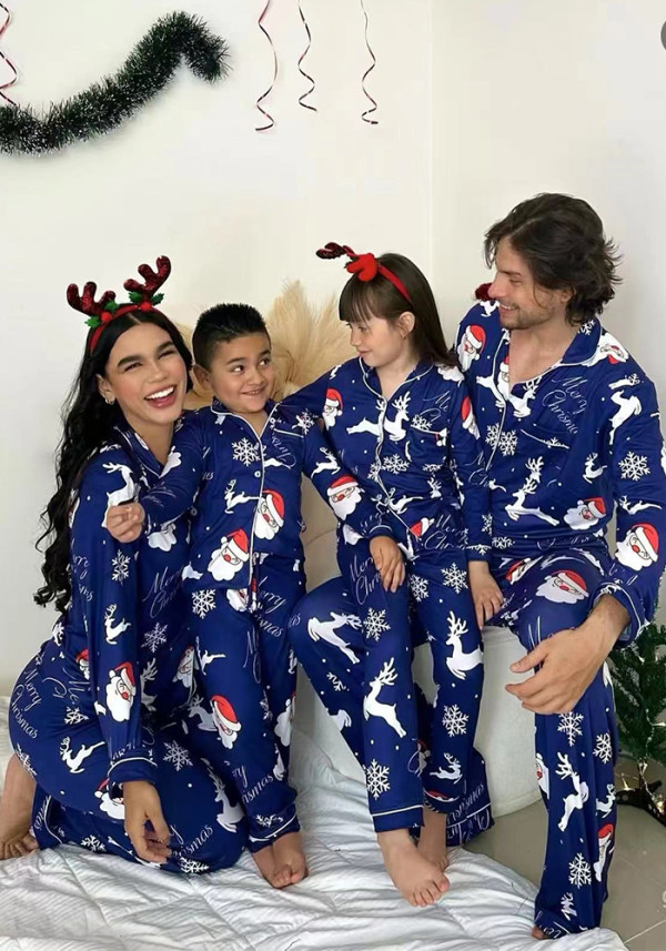Women’s Christmas Printed Shirt Family Homewear Pajama Set