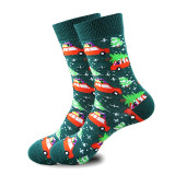 Unisex Fall Winter Christmas Cartoon Mid-Calf Holiday Socks