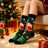 Unisex Fall Winter Plus Size Christmas Mid-Calf Cartoon Holiday Socks