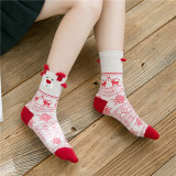 Unisex Fall Winter Christmas Gift Mid-Calf Cartoon Holiday Socks