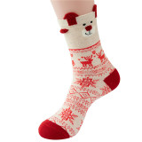 Unisex Fall Winter Christmas Gift Mid-Calf Cartoon Holiday Socks