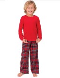 Women’s Christmas Letter Print Long Sleeve Plaid Family Pajama Set