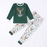 Women’s Christmas Letter Print Long Sleeve Plaid Family Pajama Set