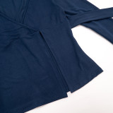 Women’s Slim Fit Elegant Chic V-Neck Lace-Up Long Sleeve Top