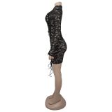Women’s Lace See-Through Sexy Dress