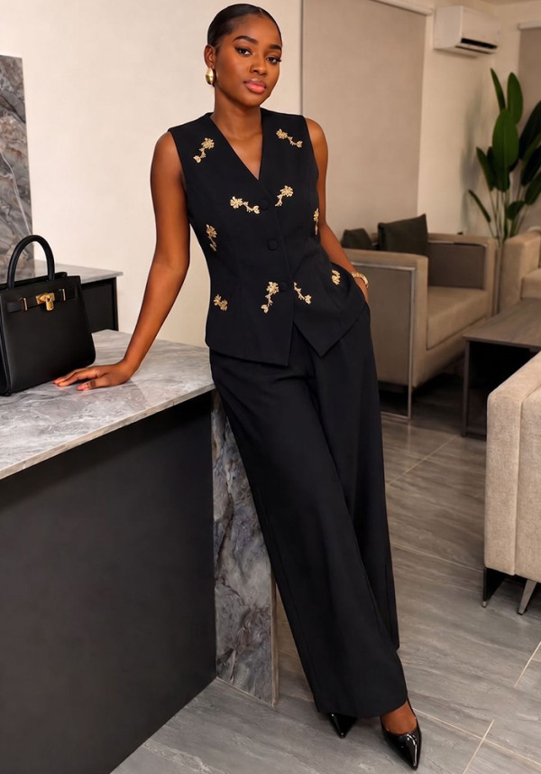 Women Summer Tank Top and Wide Leg Pants Two Piece Set