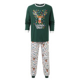 Women’s Christmas Letter Print Long Sleeve Plaid Family Pajama Set