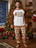 Women’s Christmas Letter Print Long Sleeve Plaid Family Pajama Set