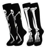 Unisex Fall Winter Halloween Skull Claw Cartoon Casual Calf Socks