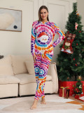 Women’s Santa Claus Print Christmas Family Pajama Set