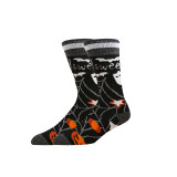 Unisex Fall Winter Plus Size Halloween Skull Claw Jacquard Mid-Calf Socks