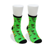 Unisex Fall Winter Plus Size Halloween Skull Claw Jacquard Mid-Calf Socks