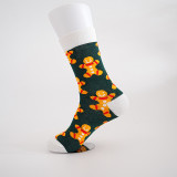 Unisex Fall Winter Plus Size Christmas Mid-Calf Cartoon Holiday Socks