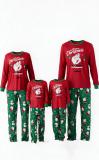 Women’s Christmas Letter Print Long Sleeve Plaid Family Pajama Set