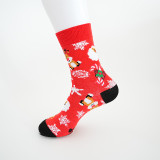 Unisex Fall Winter Plus Size Christmas Mid-Calf Cartoon Holiday Socks