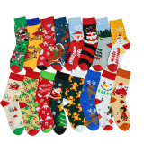 Unisex Fall Winter Plus Size Christmas Mid-Calf Cartoon Holiday Socks