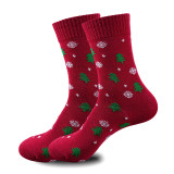 Plus Size Fall Winter Christmas Mid-Calf Gift Socks Cute Cartoon Holiday Socks