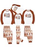 Women’s Christmas Letter Print Long Sleeve Plaid Family Pajama Set