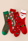 Plus Size Fall Winter Christmas Mid-Calf Gift Socks Cute Cartoon Holiday Socks