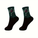 Unisex Plus Size Halloween Skull Pumpkin Bat Cartoon Print Socks