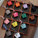 Coin Purse Charm PU Leather Keychain Earphone Bag Car Ornament