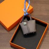 Coin Purse Charm PU Leather Keychain Earphone Bag Car Ornament