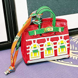House Shaped Bag Charm Lipstick Pouch Earphone Bag Car Key Case