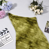 Women Summer Sexy Backless Tie Dye Strapless Dress