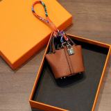 Coin Purse Charm PU Leather Keychain Earphone Bag Car Ornament