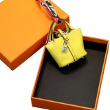Coin Purse Charm PU Leather Keychain Earphone Bag Car Ornament