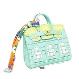 House Shaped Bag Charm Lipstick Pouch Earphone Bag Car Key Case