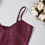 Women Summer Bodycon Animal Print Strap Dress