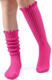 Women’s Ruffle Edge Knee-High Socks Cute Lace Trim Socks