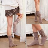 Women’s Ruffle Edge Knee-High Socks Cute Lace Trim Socks