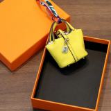 Coin Purse Charm PU Leather Keychain Earphone Bag Car Ornament