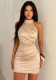 Women Sexy Halter Neck Elegant Backless Bodycon Dress