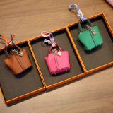 Coin Purse Charm PU Leather Keychain Earphone Bag Car Ornament
