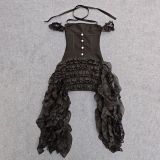 Women Sexy Halter Neck Tassel Bandage Bodycon Dress
